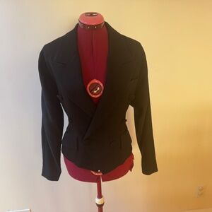 Vintage Black Wool Jacket by Japanese Brand Novespazio X Noboru Yamafuji in 'M'